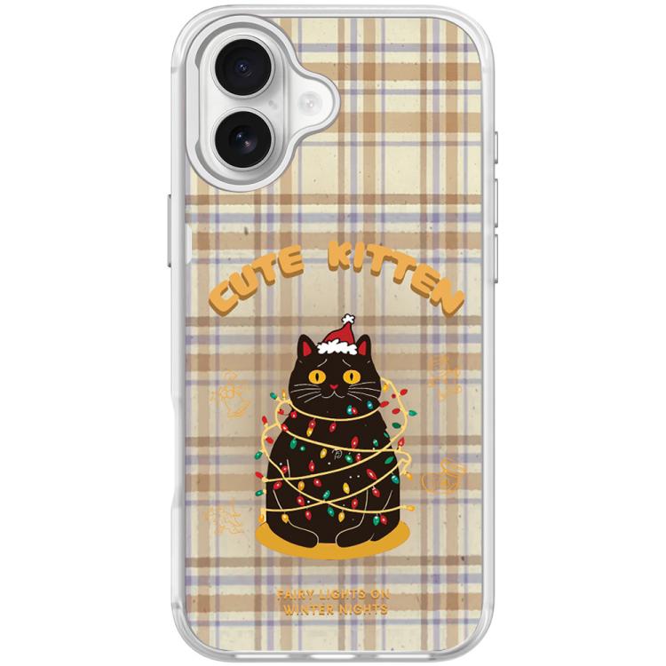 Christmas Cat Pattern Magnetic Phone Case, For iPhone 16 Pro Max, For iPhone 16 Pro, For iPhone 16 Plus, For iPhone 16