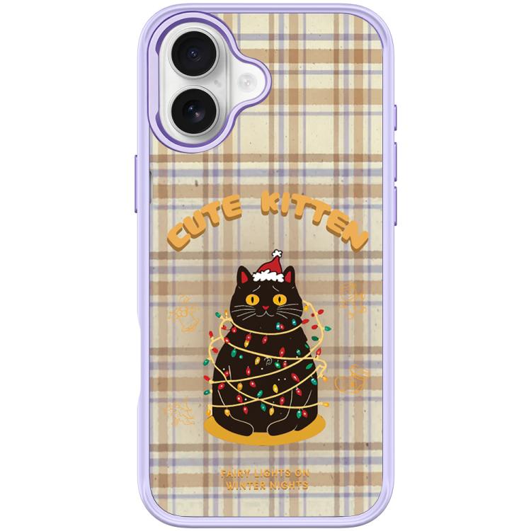 Christmas Cat Pattern Magnetic Phone Case, For iPhone 16 Pro Max, For iPhone 16 Pro, For iPhone 16 Plus, For iPhone 16