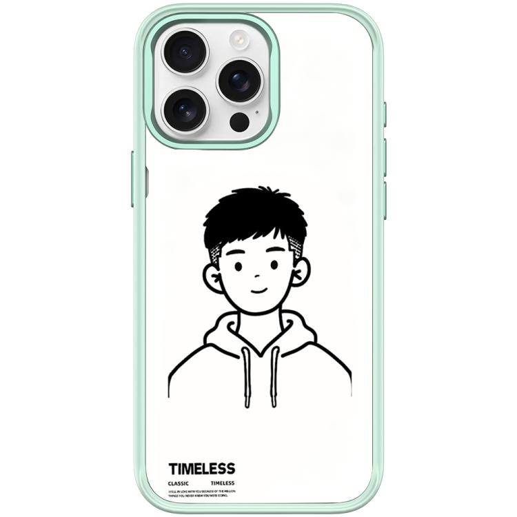 Sketch Hooded Boy Pattern Magnetic Phone Case, For iPhone 15 Pro Max, For iPhone 15 Pro