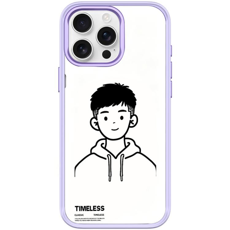 Sketch Hooded Boy Pattern Magnetic Phone Case, For iPhone 15 Pro Max, For iPhone 15 Pro