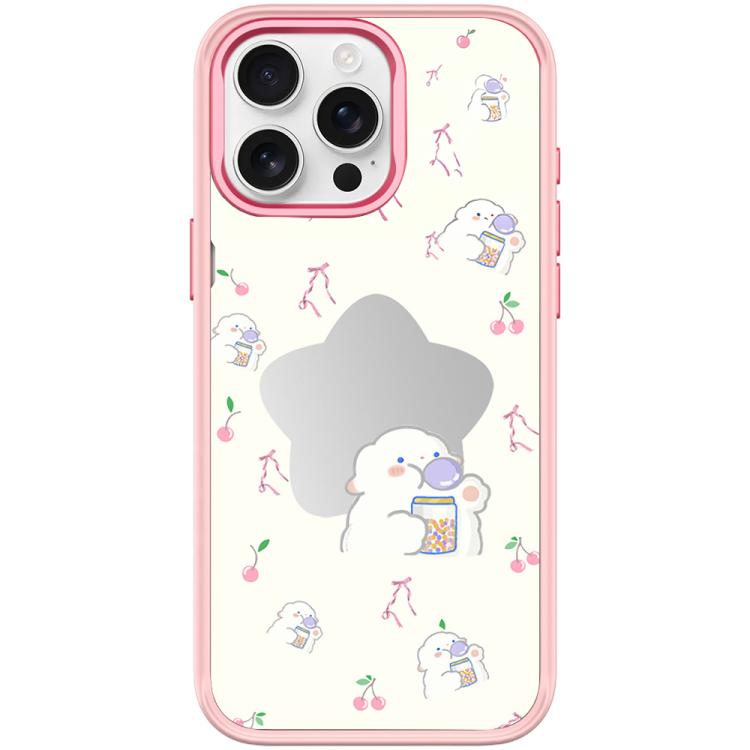 Adorable Star Sheep Pattern Magnetic Phone Case, For iPhone 15 Pro Max, For iPhone 15 Pro