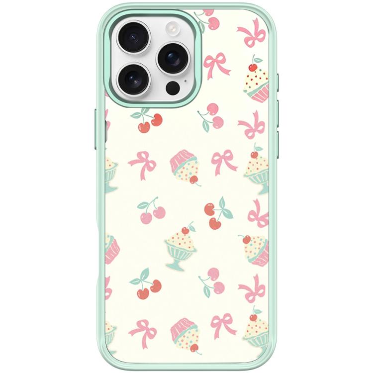 Cherry Cake Pattern Magnetic Phone Case, For iPhone 16 Pro Max, For iPhone 16 Pro, For iPhone 15 Pro Max, For iPhone 15 Pro