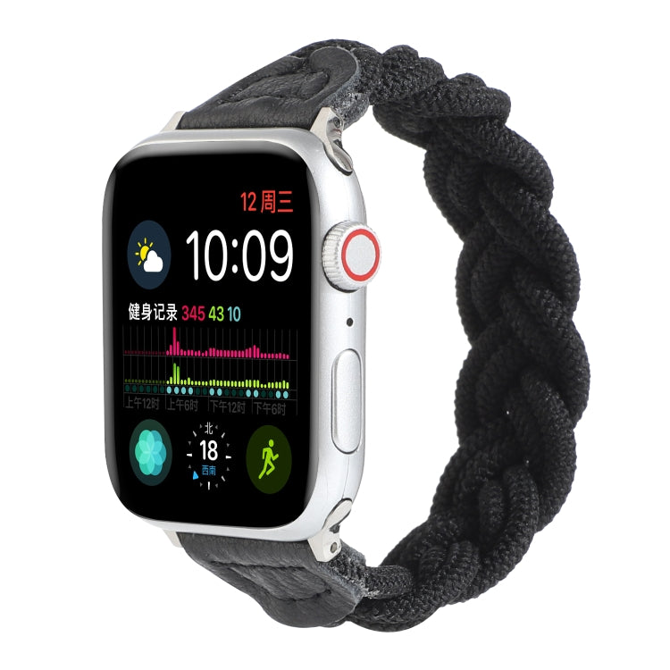 Elastic Woven Watchband For Apple Watch Series 6 & SE & 5 & 4 40mm / 3 & 2 & 1 38mm, 130mm