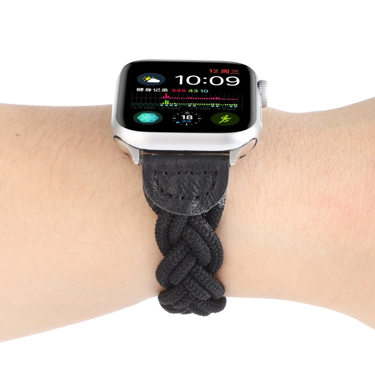 Elastic Woven Watchband For Apple Watch Series 6 & SE & 5 & 4 40mm / 3 & 2 & 1 38mm, 130mm