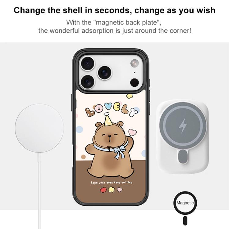 Adorable Little Capybara Pattern Magnetic Phone Case, For iPhone 17 Pro Max, For iPhone 17 Pro, For iPhone 17, For iPhone Air