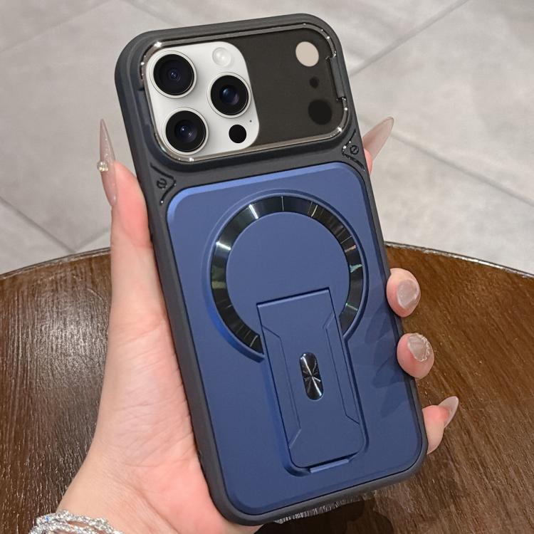 Shockproof Lens Cover Magnetic Phone Case with Hidden Holder, For iPhone 16, For iPhone 15 Pro Max, For iPhone 15 Pro, For iPhone 15 Plus