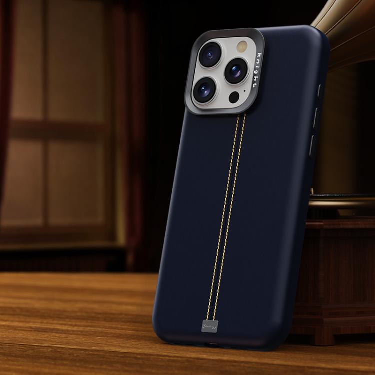 Jazz Series Retro Vegan Leather Textured Metal Frame Magnetic Phone Case, For iPhone 16 Pro Max, For iPhone 16 Pro, For iPhone 16 Plus, For iPhone 16