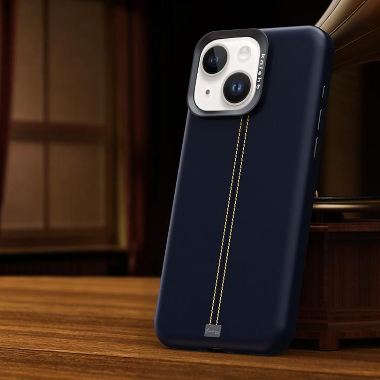 Jazz Series Retro Vegan Leather Textured Metal Frame Magnetic Phone Case, For iPhone 15 Pro Max, For iPhone 15 Pro, For iPhone 15 Plus / 14 Plus, For iPhone 15