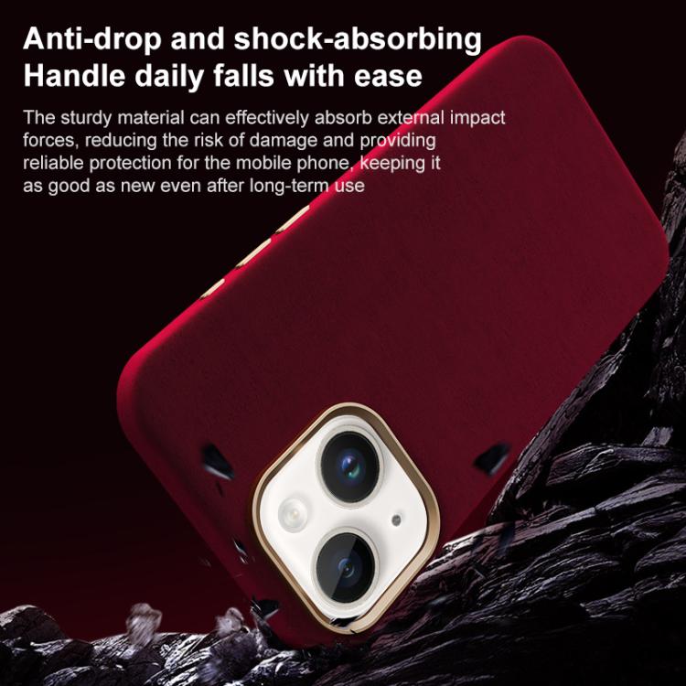Ottilan Series Full Coverage Magnetic Microfiber Leather PC Phone Case, For iPhone 15 Plus / 14 Plus, For iPhone 15, For iPhone 14 / 13