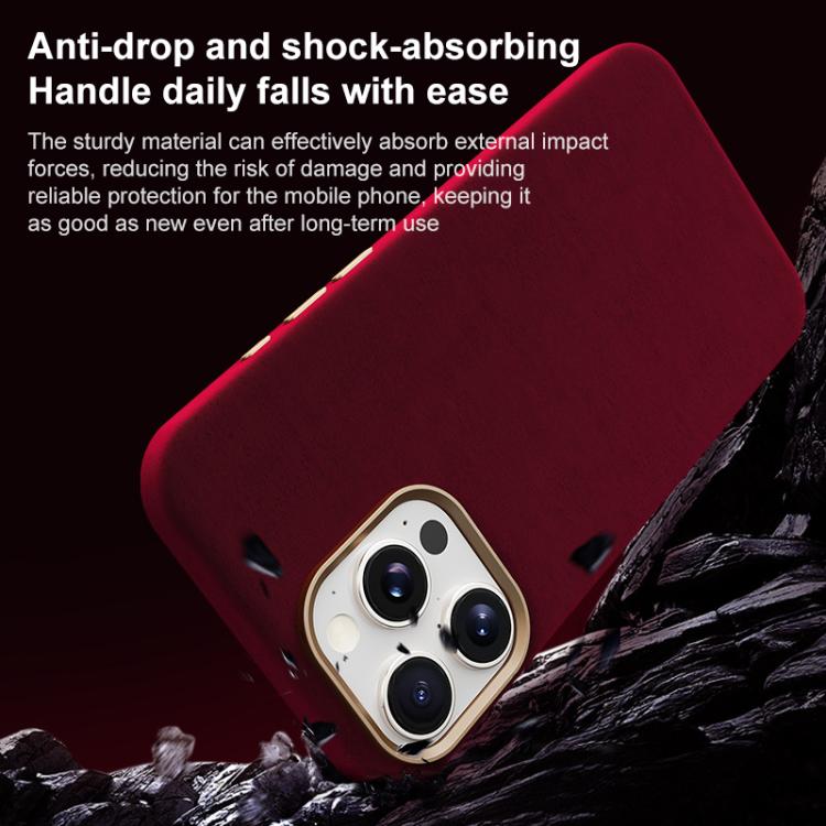Ottilan Series Full Coverage Magnetic Microfiber Leather PC Phone Case, For iPhone 14 Pro, For iPhone 14 Pro Max, For iPhone 13 Pro Max