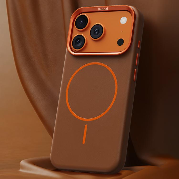 Elephant Leather Full Coverage Magnetic Microfiber Leather PC Phone Case, For iPhone 17 Pro Max, For iPhone 17 Pro, For iPhone 17