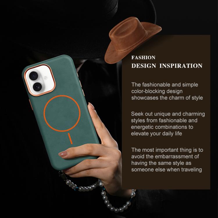 Elephant Leather Full Coverage Magnetic Microfiber Leather PC Phone Case, For iPhone 16, For iPhone 15 Pro Max, For iPhone 15 Pro