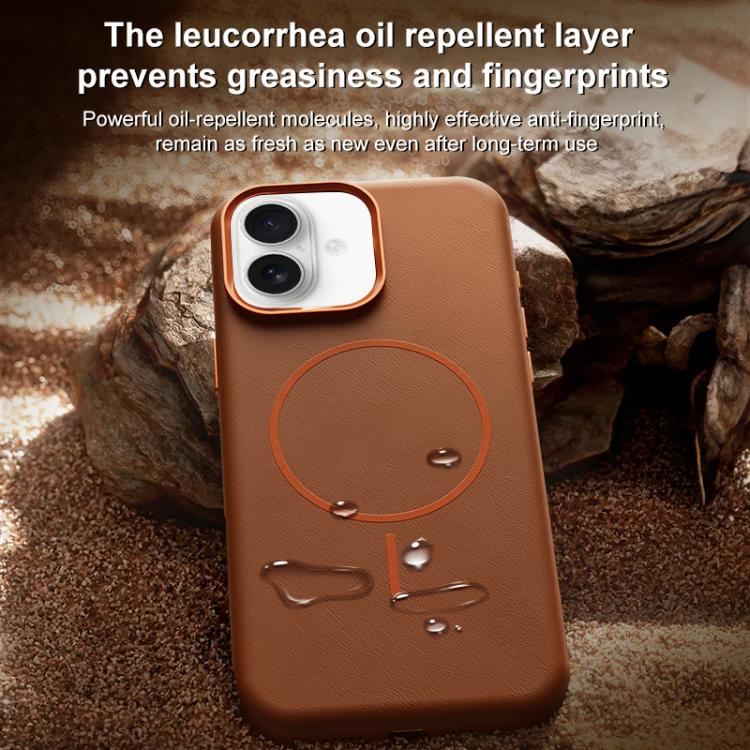 Elephant Leather Full Coverage Magnetic Microfiber Leather PC Phone Case, For iPhone 16, For iPhone 15 Pro Max, For iPhone 15 Pro