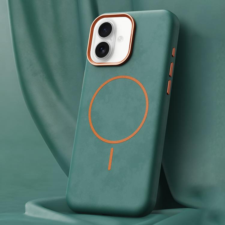 Elephant Leather Full Coverage Magnetic Microfiber Leather PC Phone Case, For iPhone 16, For iPhone 15 Pro Max, For iPhone 15 Pro