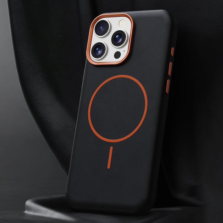 Elephant Leather Full Coverage Magnetic Microfiber Leather PC Phone Case, For iPhone 16, For iPhone 15 Pro Max, For iPhone 15 Pro