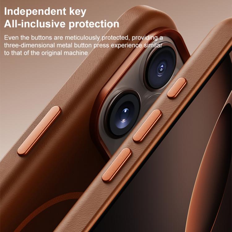 Elephant Leather Full Coverage Magnetic Microfiber Leather PC Phone Case, For iPhone 13 Pro