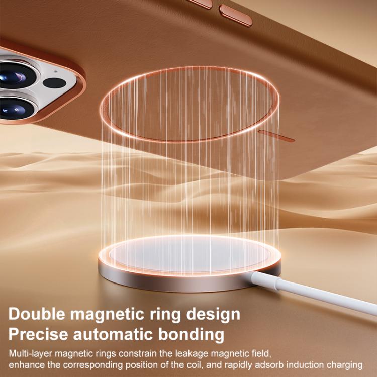 Elephant Leather Full Coverage Magnetic Microfiber Leather PC Phone Case, For iPhone 13 Pro