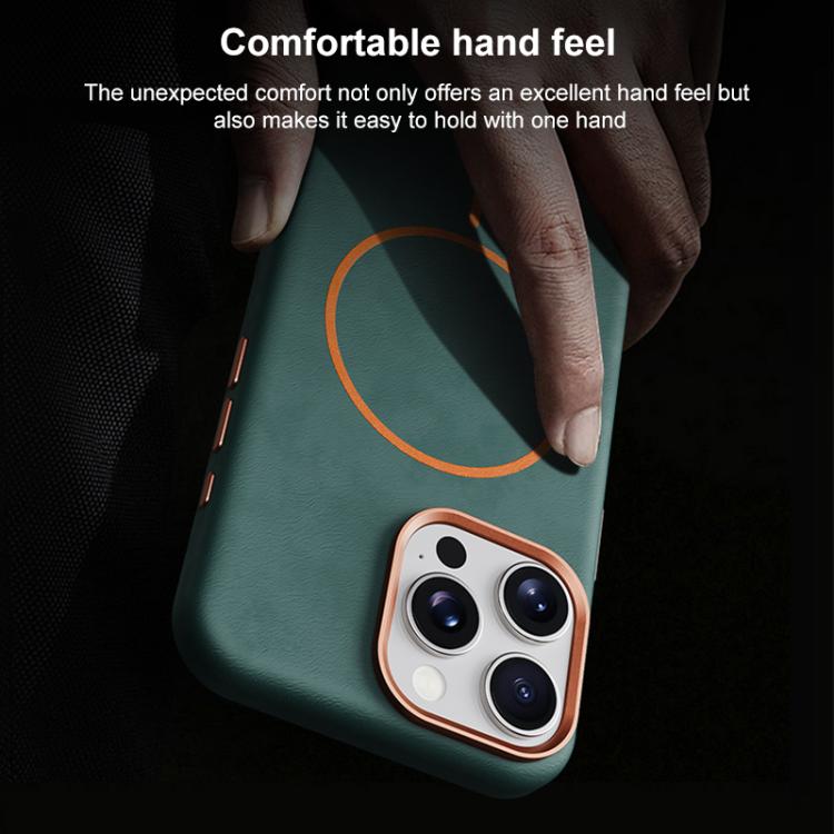 Elephant Leather Full Coverage Magnetic Microfiber Leather PC Phone Case, For iPhone 13 Pro