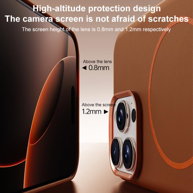 Elephant Leather Full Coverage Magnetic Microfiber Leather PC Phone Case, For iPhone 13 Pro