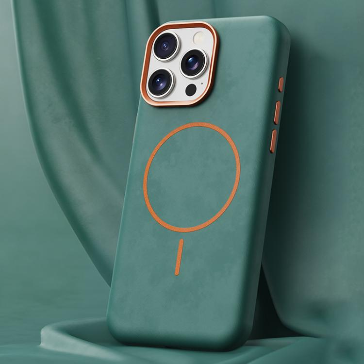 Elephant Leather Full Coverage Magnetic Microfiber Leather PC Phone Case, For iPhone 13 Pro