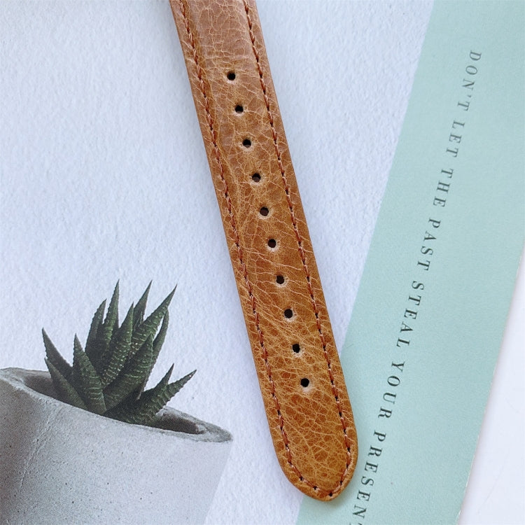 Double-sided Genuine Leather Replacement Strap Watchband, For Apple Watch Series 7  41mm / & 6 & SE & 5 & 4 40mm, For Apple Watch Series  7  45mm / & 6 & SE & 5 & 4 44mm