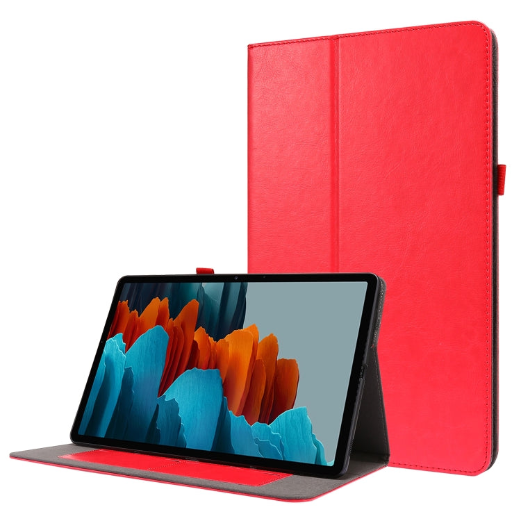 Crazy Horse Texture Horizontal Flip Leather Case with 2-folding Holder & Card Slot, For Samsung Galaxy Tab S8+ / Tab S8 Plus /  Tab S7 FE / Tab S7+ / T970, For Samsung Galaxy Tab A7 (2020), For Samsung Galaxy Tab S8 / Galaxy Tab S7 / SM-870