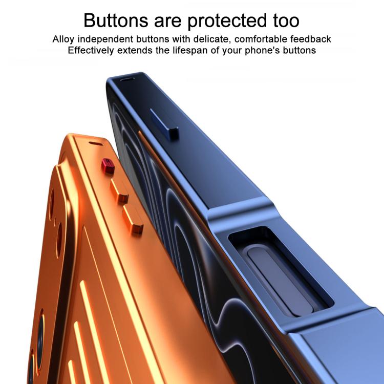 Suitcase Texture Magnetic King Series Aluminum Alloy Phone Case with Tempered Glass Film, For iPhone 17 Pro Max, For iPhone 17 Pro, For iPhone Air, For iPhone 16 Pro Max