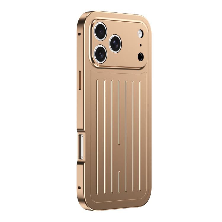Suitcase Texture Magnetic King Series Aluminum Alloy Phone Case with Tempered Glass Film, For iPhone 17 Pro Max, For iPhone 17 Pro, For iPhone Air, For iPhone 16 Pro Max
