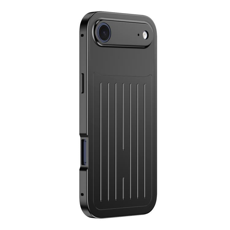 Suitcase Texture Magnetic King Series Aluminum Alloy Phone Case with Tempered Glass Film, For iPhone 17 Pro Max, For iPhone 17 Pro, For iPhone Air, For iPhone 16 Pro Max