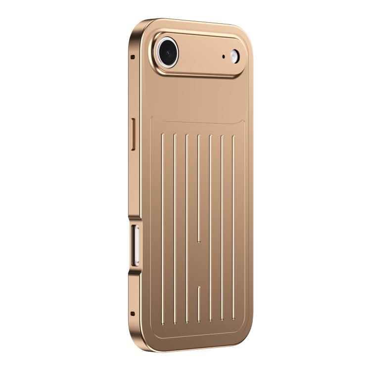 Suitcase Texture Magnetic King Series Aluminum Alloy Phone Case with Tempered Glass Film, For iPhone 17 Pro Max, For iPhone 17 Pro, For iPhone Air, For iPhone 16 Pro Max
