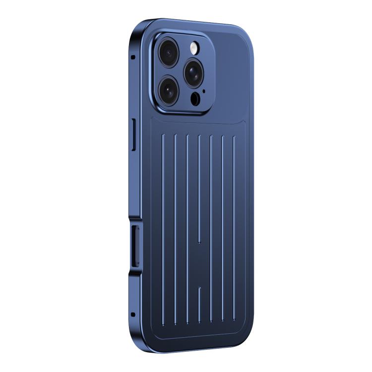 Suitcase Texture Magnetic King Series Aluminum Alloy Phone Case with Tempered Glass Film, For iPhone 17 Pro Max, For iPhone 17 Pro, For iPhone Air, For iPhone 16 Pro Max