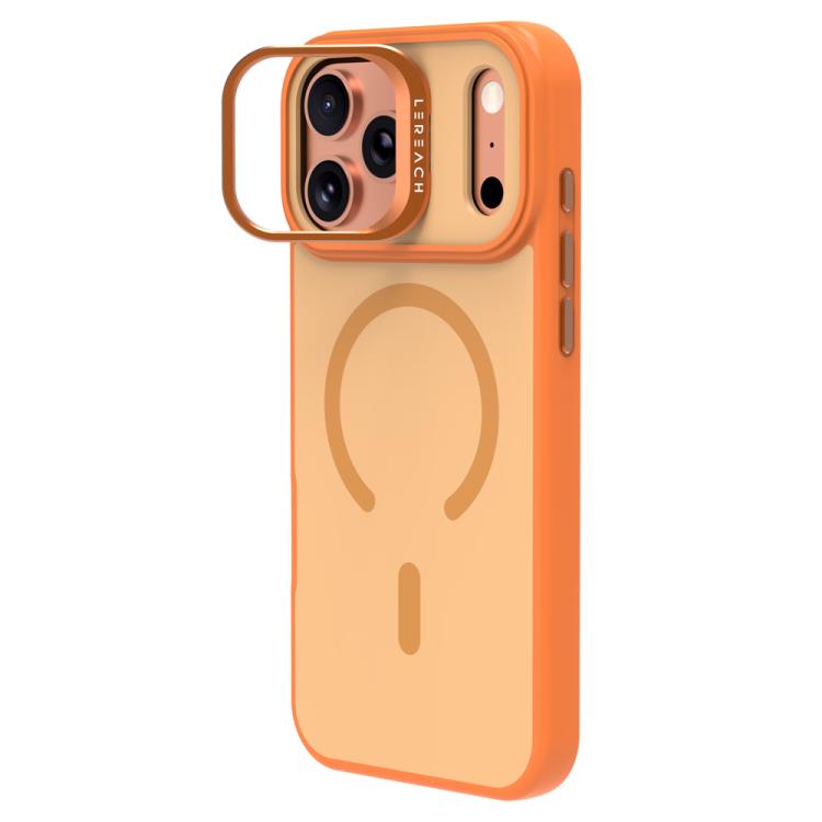 LeReach Le-Luster Series Metal Lens Kickstand Magnetic Phone Case, For iPhone 17 Pro Max, For iPhone 17 Pro