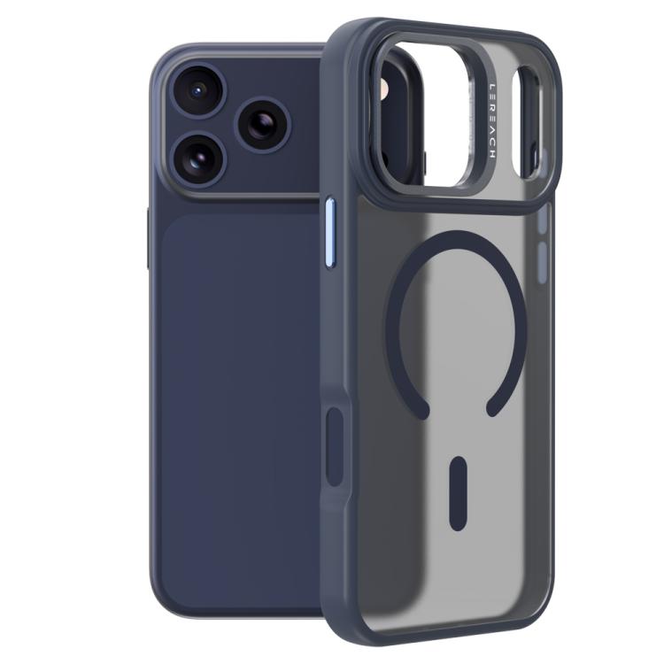 LeReach Le-Luster Series Metal Lens Kickstand Magnetic Phone Case, For iPhone 17 Pro Max, For iPhone 17 Pro