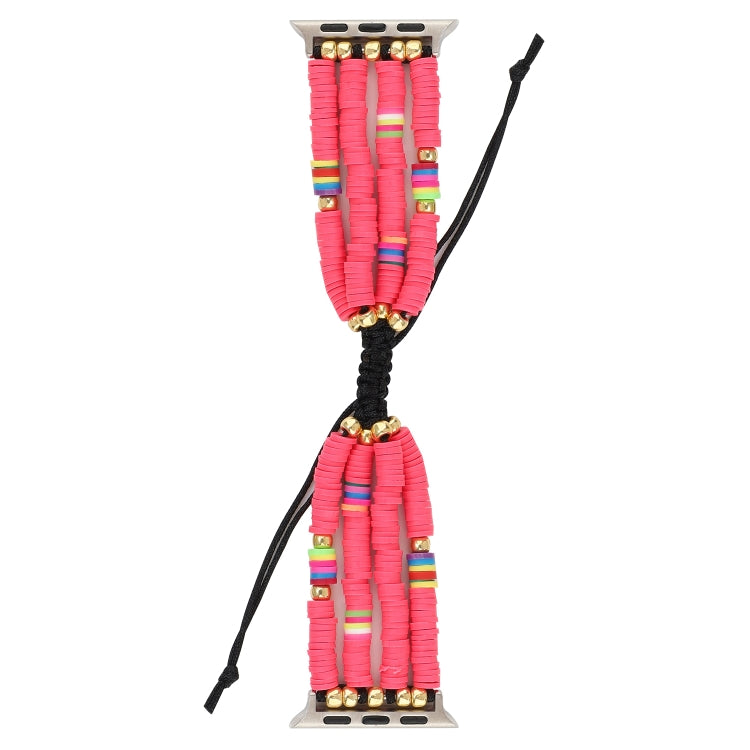Bohemian Style Soft Ceramic Beaded Strap For Apple Series 6 & SE & 5 & 4 44mm / 3 & 2 & 1 42mm, For Apple Series 7 45mm / 6 & SE & 5 & 4 44mm / 3 & 2 & 1 42mm