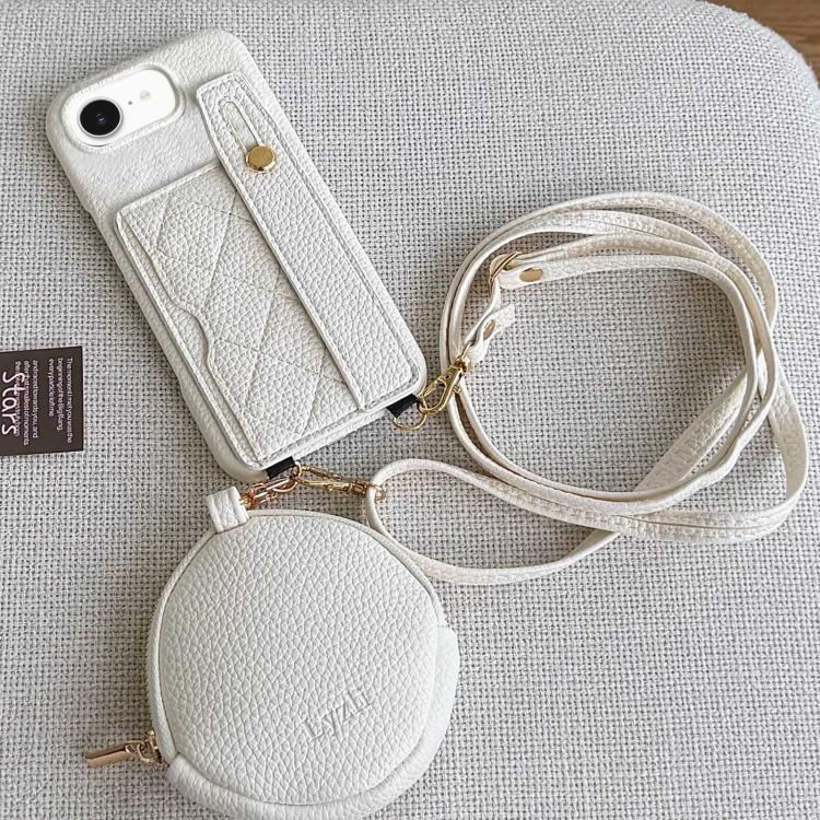 Diamond Pattern Wristband Card Slot PU Phone Case with Small Wallet, For iPhone 14 Pro Max, For iPhone SE 2022 / SE 2020 / 8 / 7