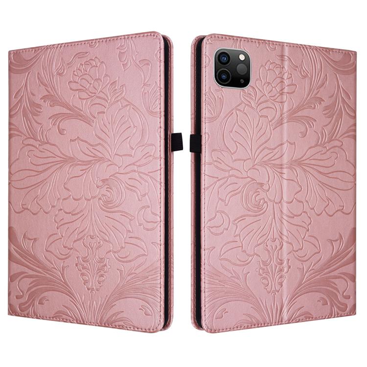 Floral Embossed Pattern Vegan Leather Tablet Case, For iPad Pro 12.9 2020 2021