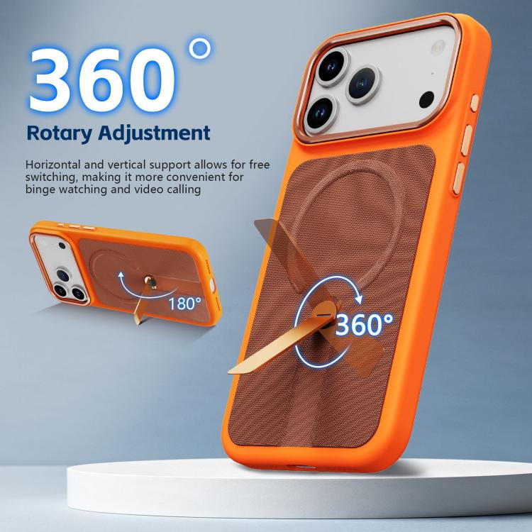 Tech Fabric Rotating Stand Magnetic Phone Case, For iPhone 15 Pro Max, For iPhone 15 Pro, For iPhone 15 Plus