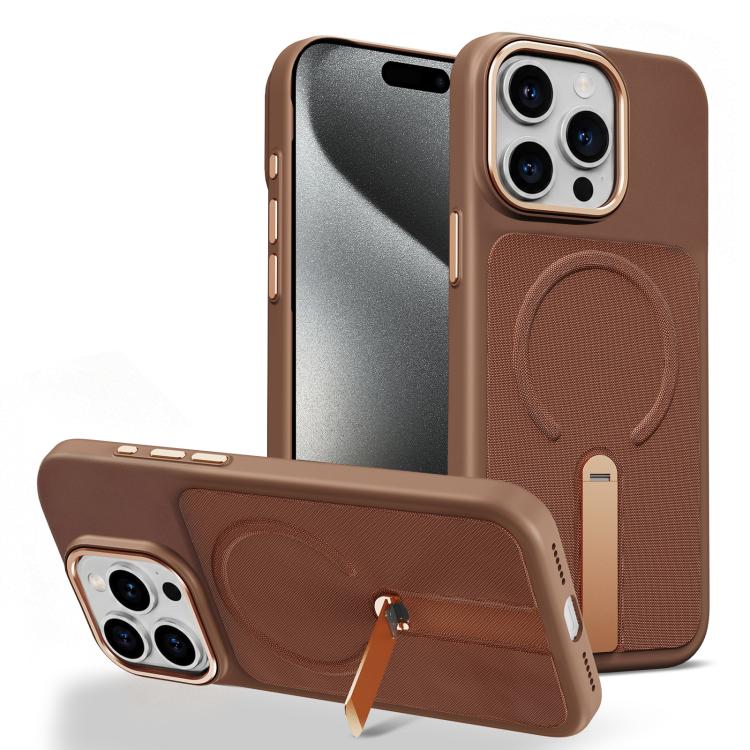 Tech Fabric Rotating Stand Magnetic Phone Case, For iPhone 15 Pro Max, For iPhone 15 Pro, For iPhone 15 Plus
