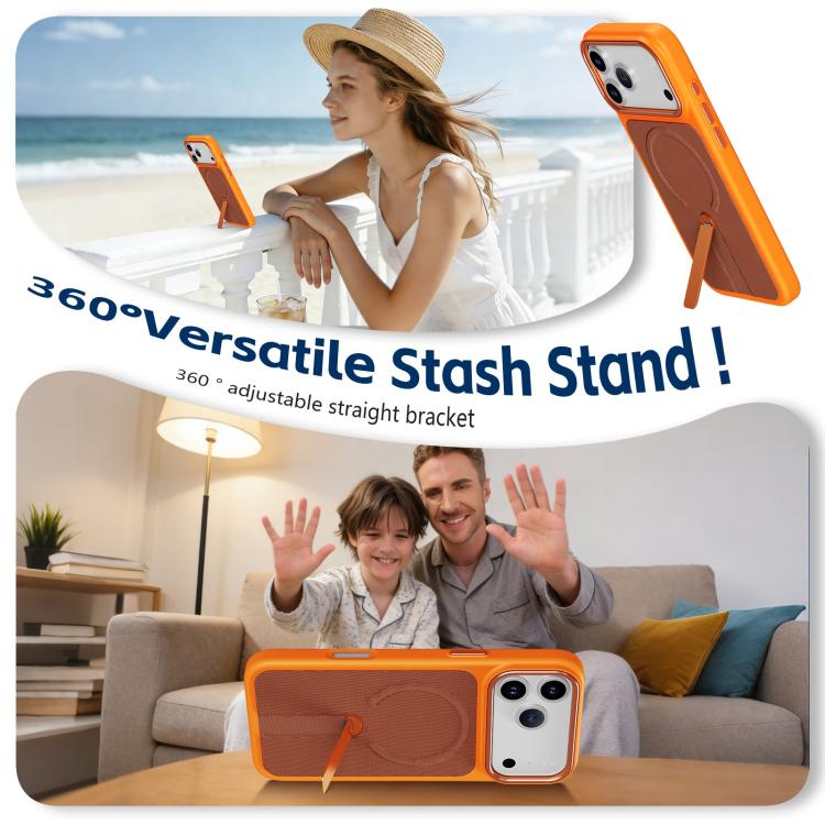 Tech Fabric Rotating Stand Magnetic Phone Case, For iPhone 15, For iPhone 14 Plus, For iPhone 14