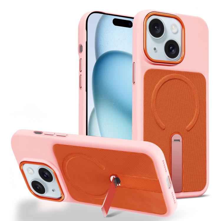 Tech Fabric Rotating Stand Magnetic Phone Case, For iPhone 15, For iPhone 14 Plus, For iPhone 14
