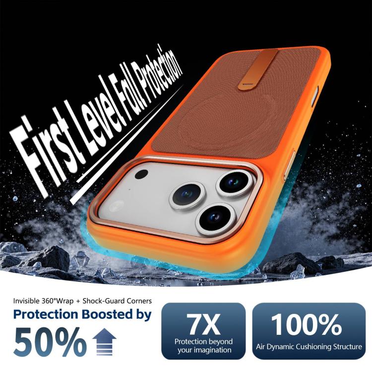 Tech Fabric Rotating Stand Magnetic Phone Case, For iPhone 14 Pro, For iPhone 14 Pro Max, For iPhone 13 Pro Max