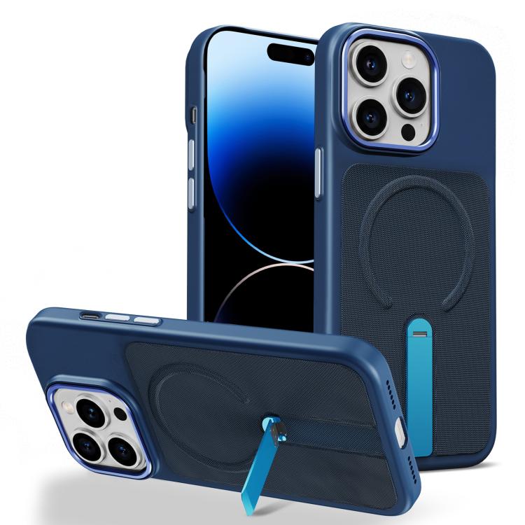 Tech Fabric Rotating Stand Magnetic Phone Case, For iPhone 14 Pro, For iPhone 14 Pro Max, For iPhone 13 Pro Max