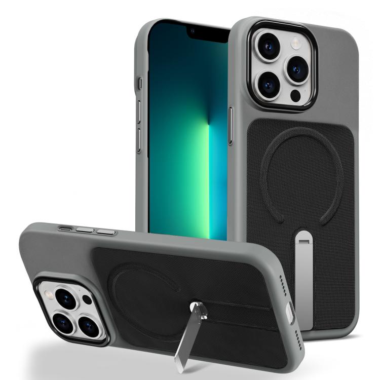 Tech Fabric Rotating Stand Magnetic Phone Case, For iPhone 14 Pro, For iPhone 14 Pro Max, For iPhone 13 Pro Max
