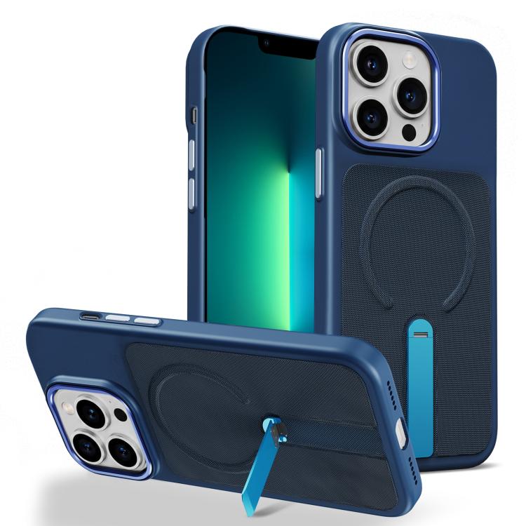 Tech Fabric Rotating Stand Magnetic Phone Case, For iPhone 14 Pro, For iPhone 14 Pro Max, For iPhone 13 Pro Max