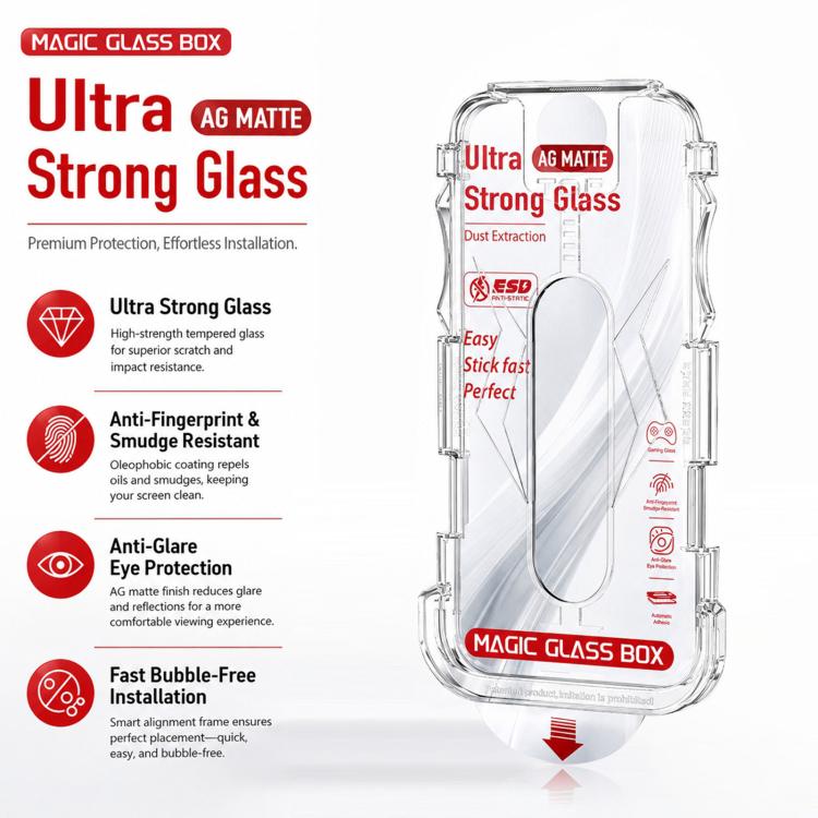 10pcs Easy Install Dust-proof Box Frosted Tempered Glass Film with Lens Film, For iPhone 11 Pro, For iPhone X / XS, For iPhone XR, For iPhone XS Max