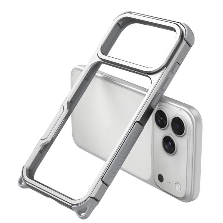 Aluminum Alloy Frame + TPU Hollow Air Bag Shockproof Phone Case With Lanyard Holes, For iPhone 17 Pro Max, For iPhone 17 Pro