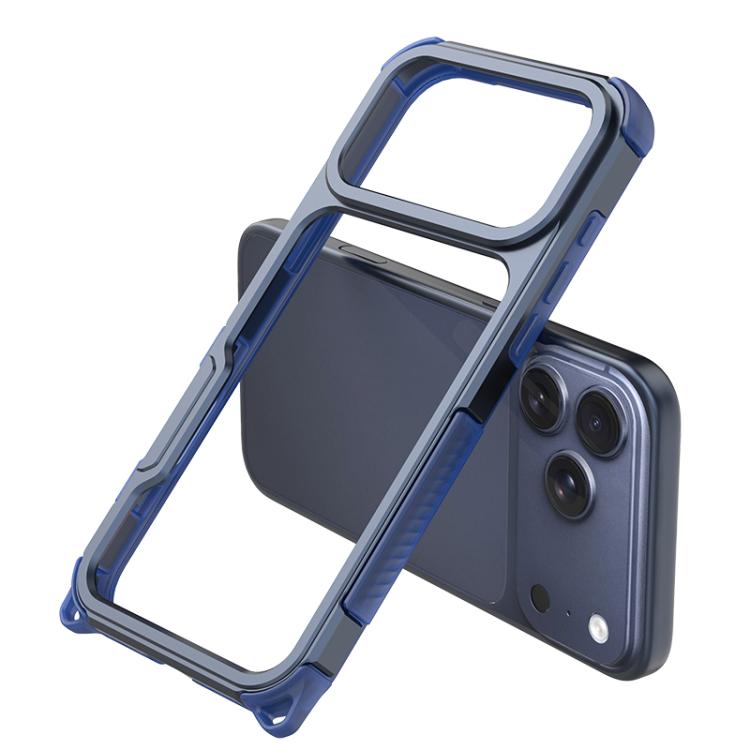 Aluminum Alloy Frame + TPU Hollow Air Bag Shockproof Phone Case With Lanyard Holes, For iPhone 17 Pro Max, For iPhone 17 Pro