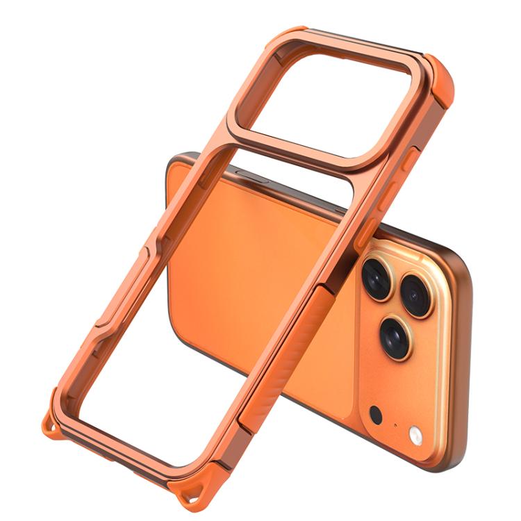 Aluminum Alloy Frame + TPU Hollow Air Bag Shockproof Phone Case With Lanyard Holes, For iPhone 17 Pro Max, For iPhone 17 Pro