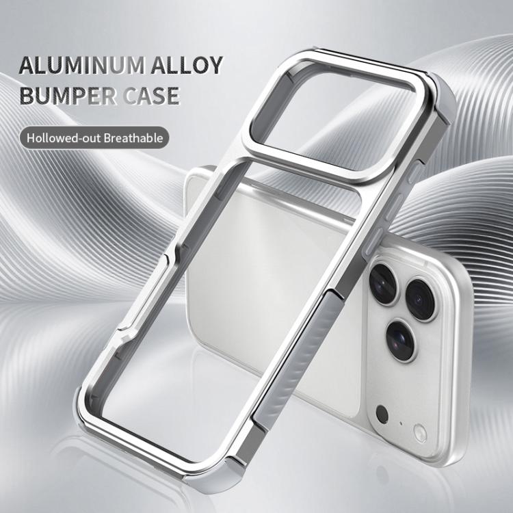 Aluminum Alloy Frame + TPU Hollow Air Bag Shockproof Phone Case With Lanyard Holes, For iPhone 17 Pro Max, For iPhone 17 Pro