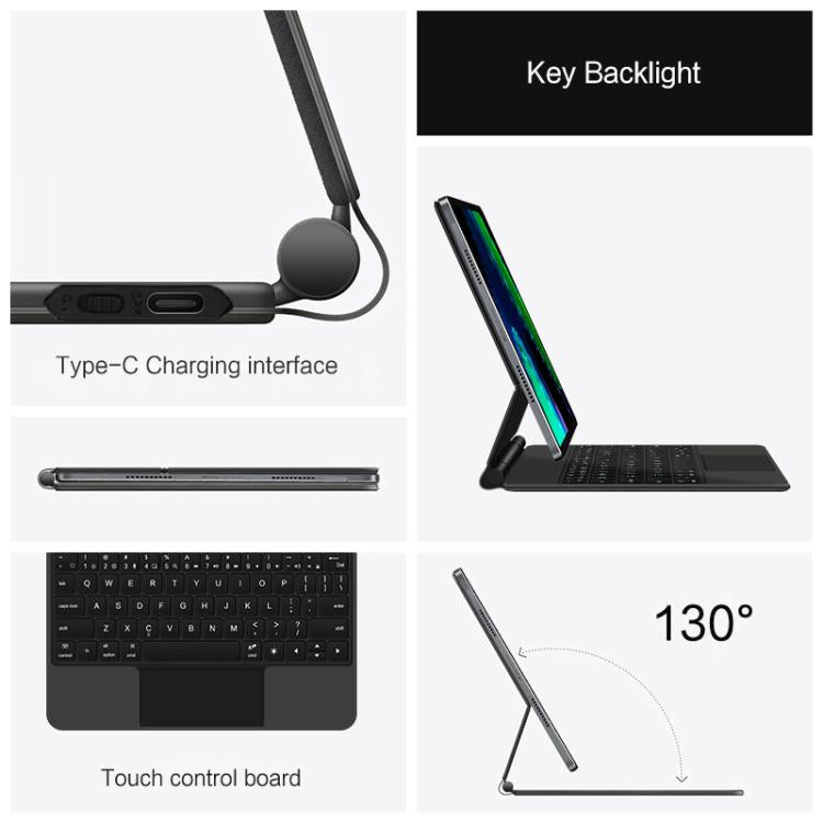 Floating Magnetic Bluetooth Keyboard Leather Tablet Case, For Xiaomi Pad 8 / 8 Pro, For Xiaomi Pad 7 / 7 Pro, For Xiaomi Pad 6